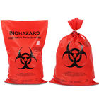 Sachets en plastique jaunes rouges de Biohazard d'autoclave pour le sac de rebut clinique d'hôpital, sac de rebut médical