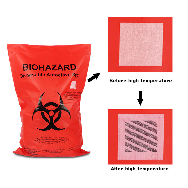 Sachets en plastique autoclavables de Biohazard