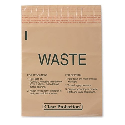 Le bâton jetable de pouce 9 X10 sur les sacs de rebut infectieux épluchent le bâton