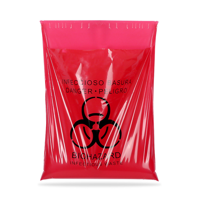 Rodeur auto-sérail Déchets de biohazard de soins de santé Sacs d'autoclave avec bande adhésive
