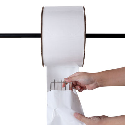 Blanc avant, clair arrière, auto-emballage, polybags pré-ouverts pour les machines industrielles