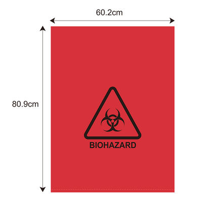 L'épaisseur rouge transport de spécimen de 39 microns met en sac le Biohazard d'hôpital