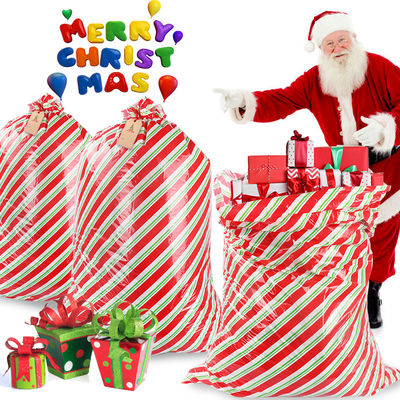 Sacs géants étanches à l'humidité de cadeau de Noël de LDPE avec des étiquettes