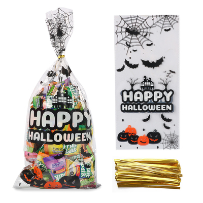 Client de LDPE de pp imprimant des sacs de cellophane de Halloween de 150 morceaux