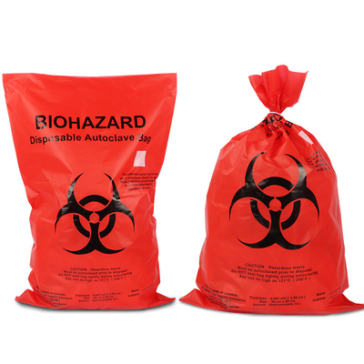 Les sacs de rebut biohasardeux de HDPE avec l'impression de gravure adaptent la taille aux besoins du client