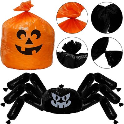 Sacs à feuilles d'Halloween de taille personnalisée avec impression en héliogravure et matériau PEBD pour la décoration de fête d'Halloween
