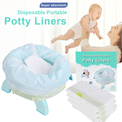 Revêtements universels de chaise de pot de voyage portatif en plastique blanc de LDPE avec le cordon